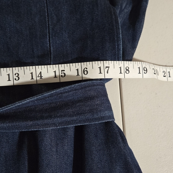 COS Denim Utility Dark Wash Cargo Front Pockets Luxury Durable Dress Size 6 - Picture 13 of 16